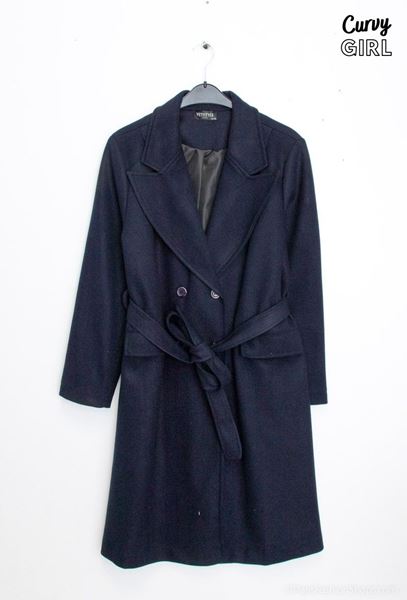 Immagine di PLUS SIZE NAVY BLUE BOULE COAT